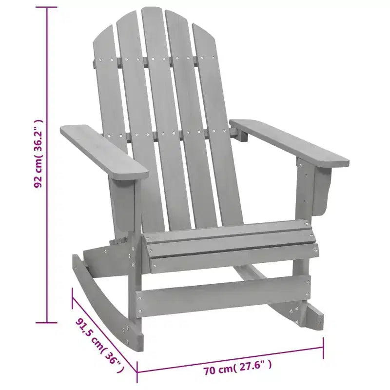vidaXL Adirondack Rocking Chair Lounge Patio Chair for Garden Solid Wood Fir