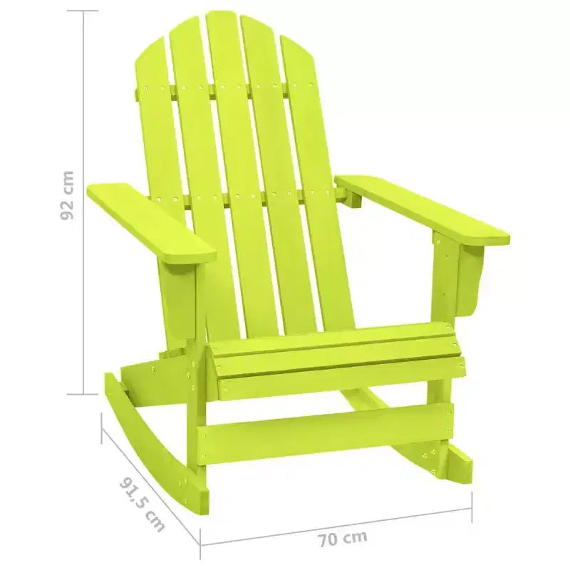 vidaXL Adirondack Rocking Chair Lounge Patio Chair for Garden Solid Wood Fir