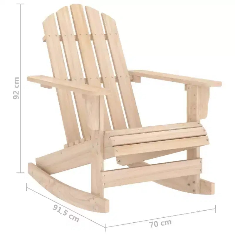 vidaXL Adirondack Rocking Chair Lounge Patio Chair for Garden Solid Wood Fir