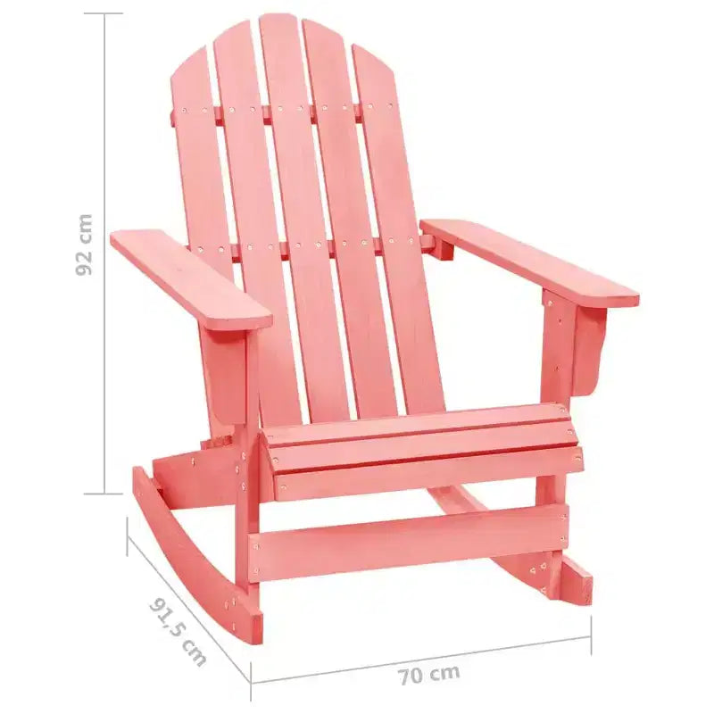 vidaXL Adirondack Rocking Chair Lounge Patio Chair for Garden Solid Wood Fir