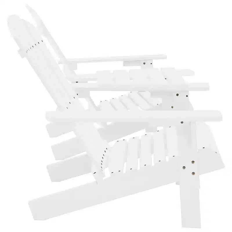 vidaXL Adirondack Chairs Patio Adirondack Chair with Tea Table Solid Wood Fir
