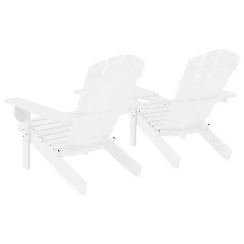 vidaXL Adirondack Chairs Patio Adirondack Chair with Tea Table Solid Wood Fir