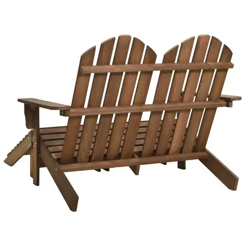 vidaXL Fauteuil Adirondack 2 places avec repose-pieds - Bois de sapin massif - Plusieurs couleurs