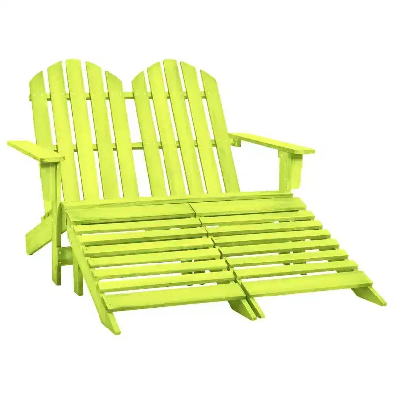 vidaXL Fauteuil Adirondack 2 places avec repose-pieds - Bois de sapin massif - Plusieurs couleurs