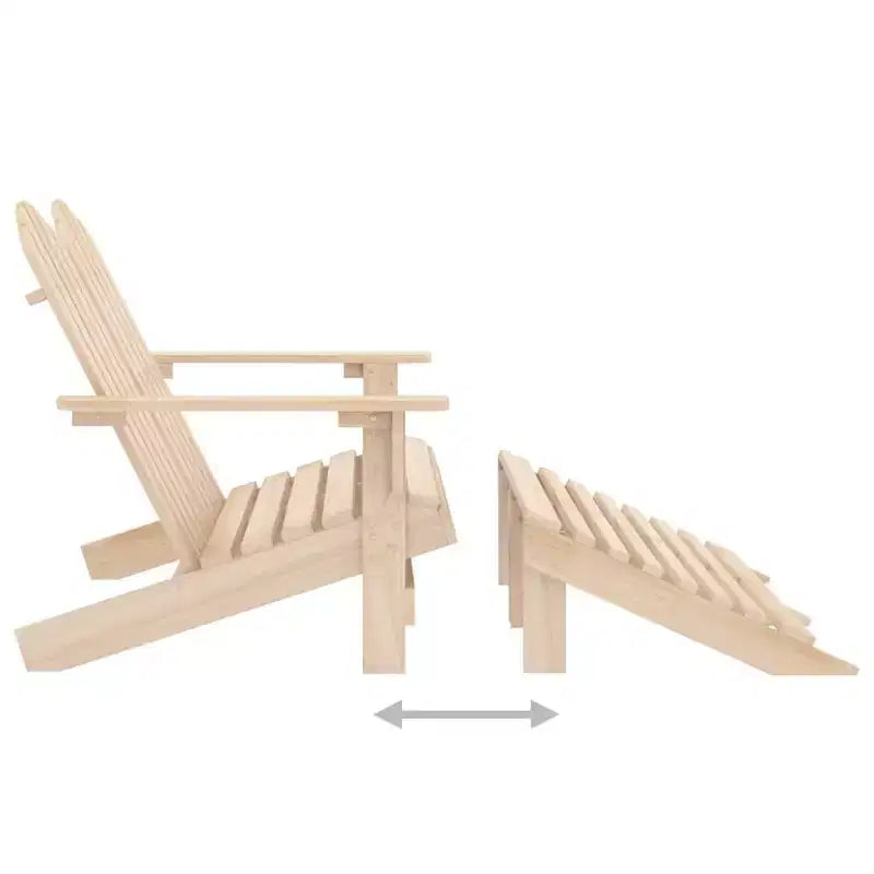 vidaXL Fauteuil Adirondack 2 places avec repose-pieds - Bois de sapin massif - Plusieurs couleurs