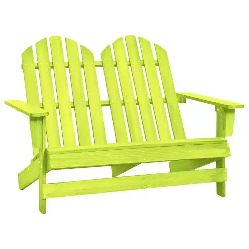 vidaXL 2-Seater Patio Adirondack Chair Outdoor Furniture Seat Solid Wood Fir