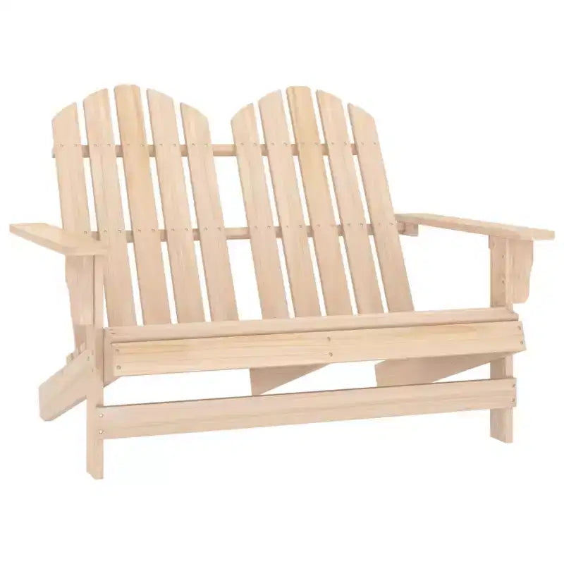 vidaXL 2-Seater Patio Adirondack Chair Outdoor Furniture Seat Solid Wood Fir