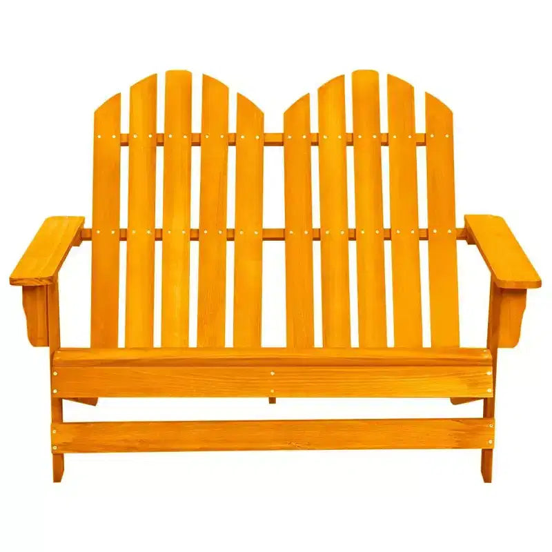 vidaXL 2-Seater Patio Adirondack Chair Outdoor Furniture Seat Solid Wood Fir