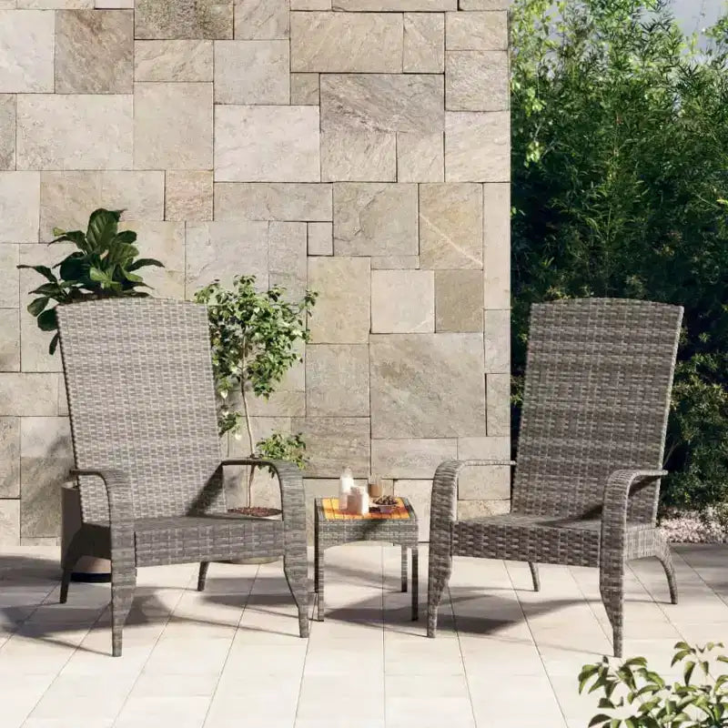 vidaXL Garden Adirondack Chair Poly Rattan