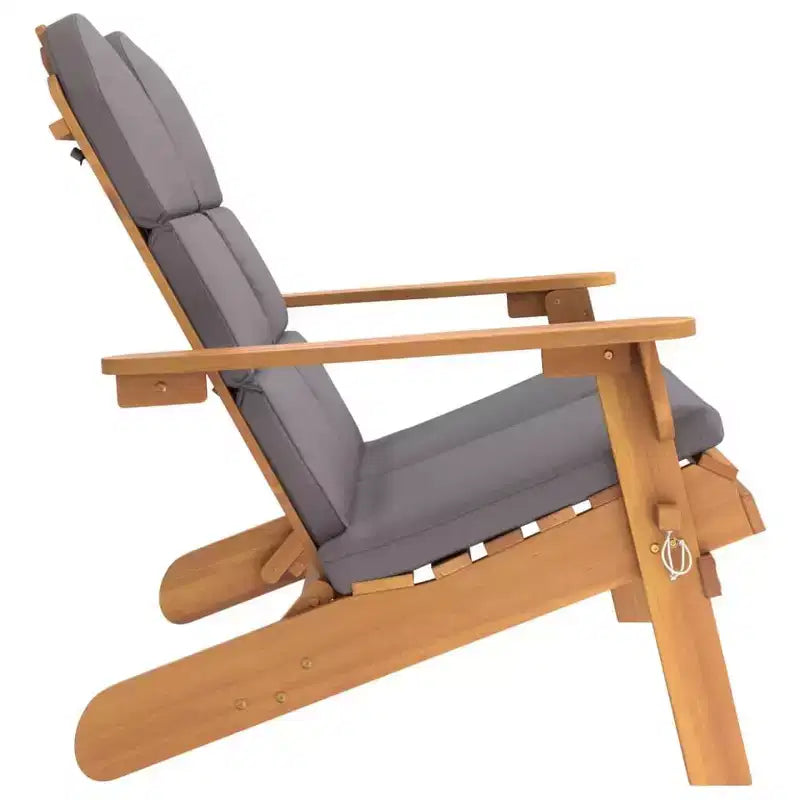 Adirondack Garden Bench Solid Wood Acacia with Cushions