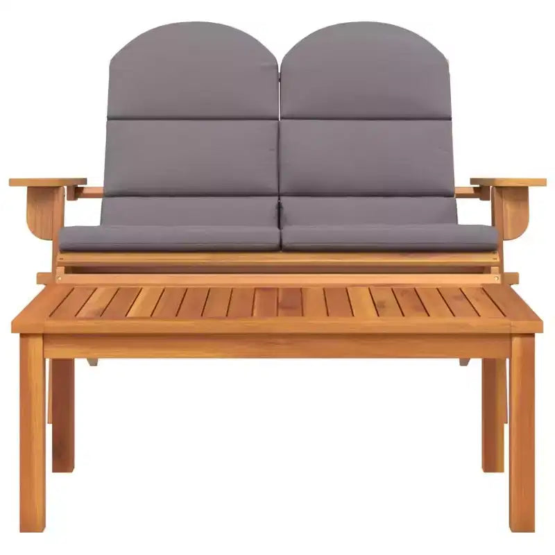 2-Piece Adirondack Garden Lounge Set  Solid Wood Acacia Furniture