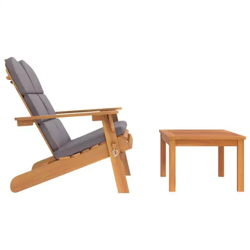 2-Piece Adirondack Garden Lounge Set  Solid Wood Acacia Furniture
