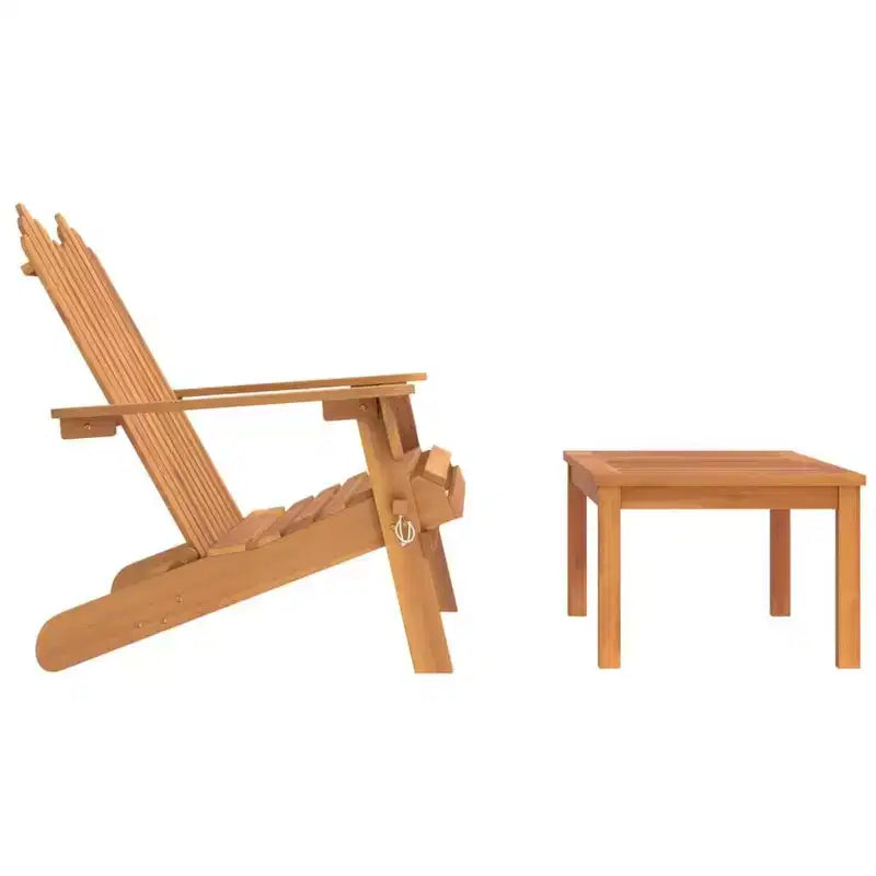 2-Piece Adirondack Garden Lounge Set  Solid Wood Acacia Furniture