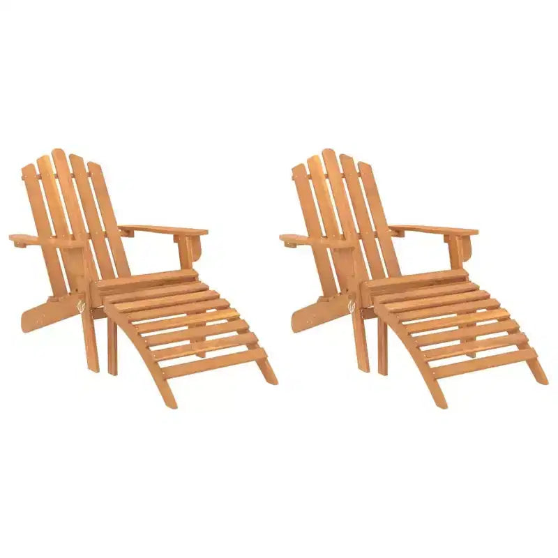 vidaXL Garden Chair Natural wood Solid Acacia wood Standard Foldable