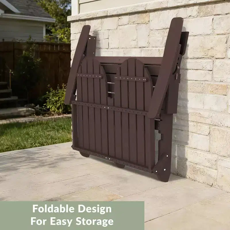 WestinTrends St. Augustine Outdoor Patio 49 HDPE Folding Adirondack Garden Bench