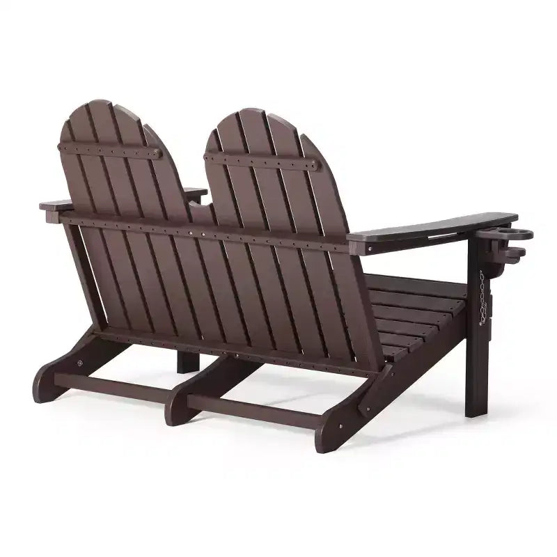 WestinTrends St. Augustine Outdoor Patio 49 HDPE Folding Adirondack Garden Bench