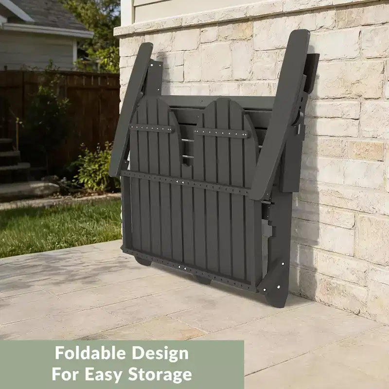 WestinTrends St. Augustine Outdoor Patio 49 HDPE Folding Adirondack Garden Bench