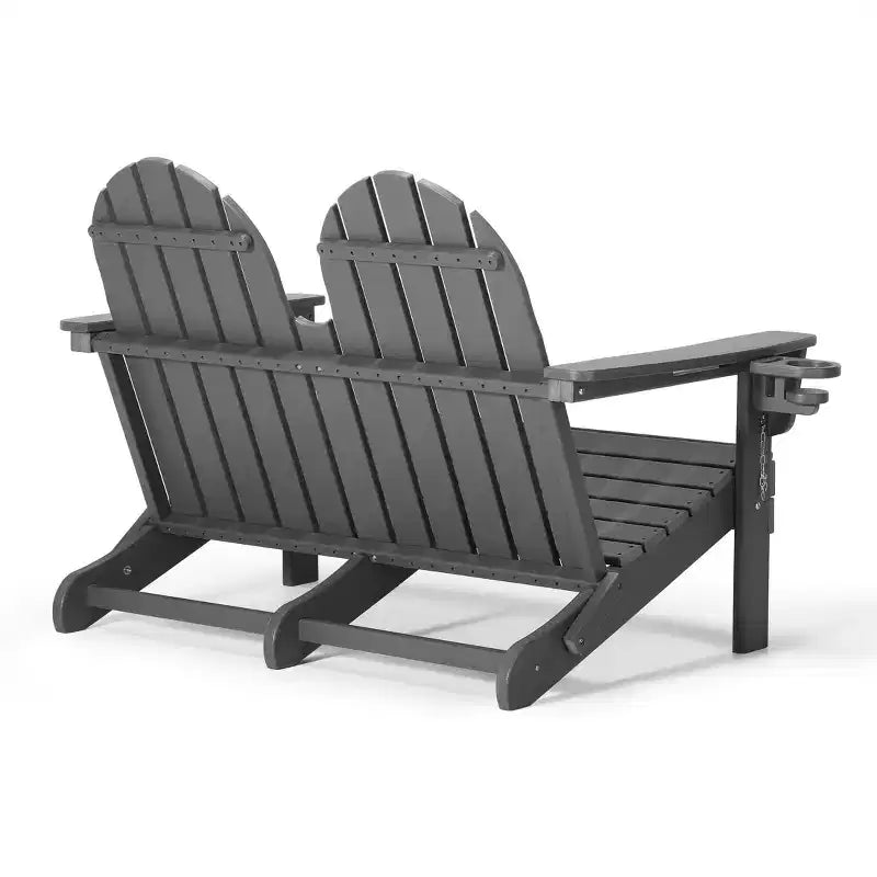 WestinTrends St. Augustine Outdoor Patio 49 HDPE Folding Adirondack Garden Bench