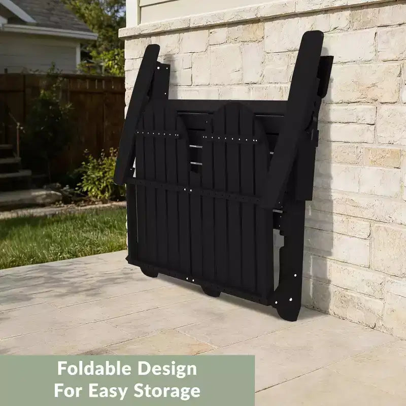 WestinTrends St. Augustine Outdoor Patio 49 HDPE Folding Adirondack Garden Bench