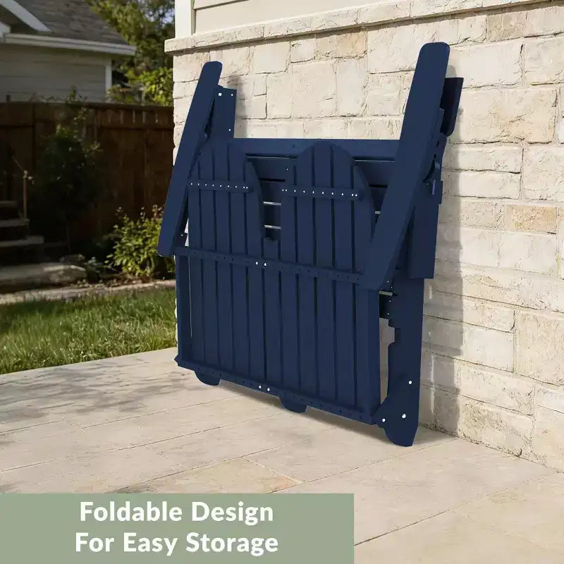 WestinTrends St. Augustine Outdoor Patio 49 HDPE Folding Adirondack Garden Bench