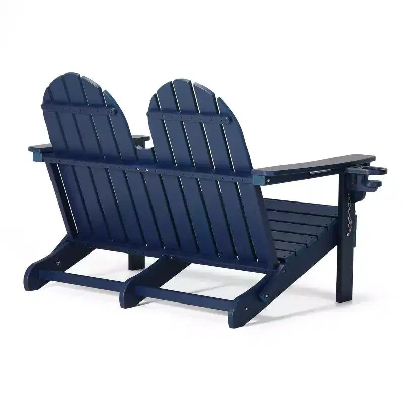 WestinTrends St. Augustine Outdoor Patio 49 HDPE Folding Adirondack Garden Bench