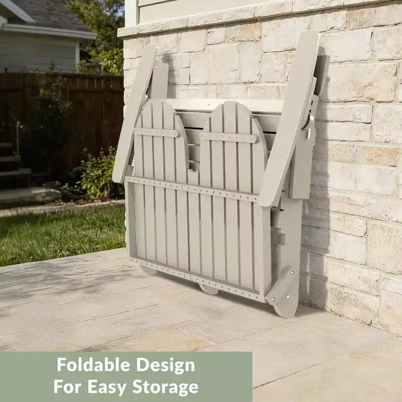 WestinTrends St. Augustine Outdoor Patio 49 HDPE Folding Adirondack Garden Bench