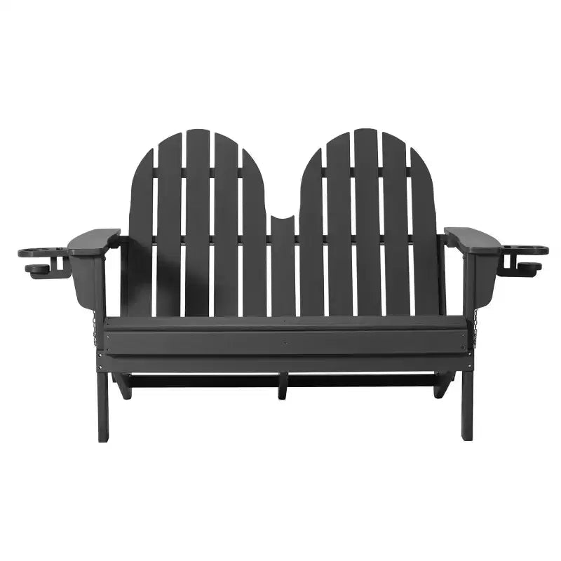 WestinTrends St. Augustine Outdoor Patio 49 HDPE Folding Adirondack Garden Bench