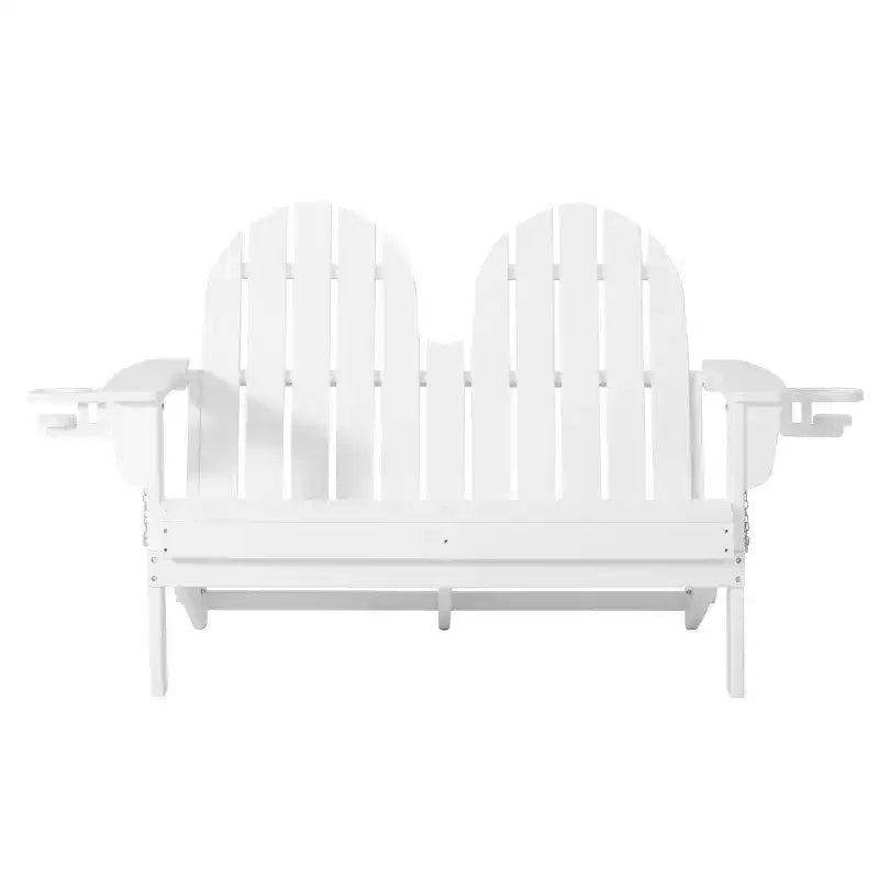 WestinTrends St. Augustine Outdoor Patio 49 HDPE Folding Adirondack Garden Bench