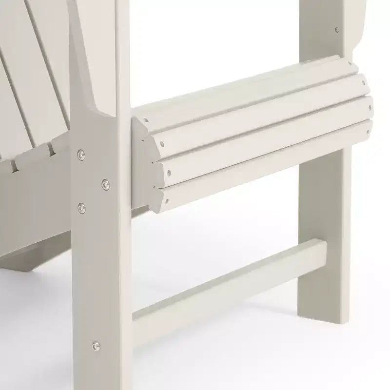 WestinTrends Highland 5-Piece Adirondack Chair with Folding Ottoman and Table Set, Sand