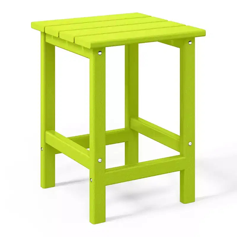 WestinTrends Highland 3-Piece Outdoor Patio HDPE Adirondack Chair With Cup Holder and Table Set, Lime