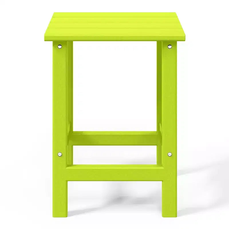 WestinTrends Highland 3-Piece Outdoor Patio HDPE Adirondack Chair With Cup Holder and Table Set, Lime
