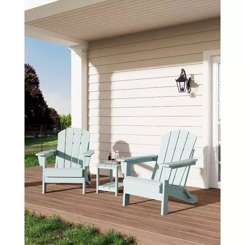 HDPE Adirondack Chairs, Weather Resistant Outdoor Chair, Heavy Duty 380Lbs Capacity, No Assembly Required, for Outdoor, Patio, Lawn