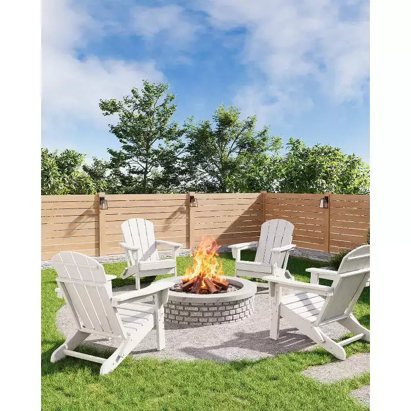HDPE Adirondack Chairs, Weather Resistant Outdoor Chair, Heavy Duty 380Lbs Capacity, No Assembly Required, for Outdoor, Patio, Lawn
