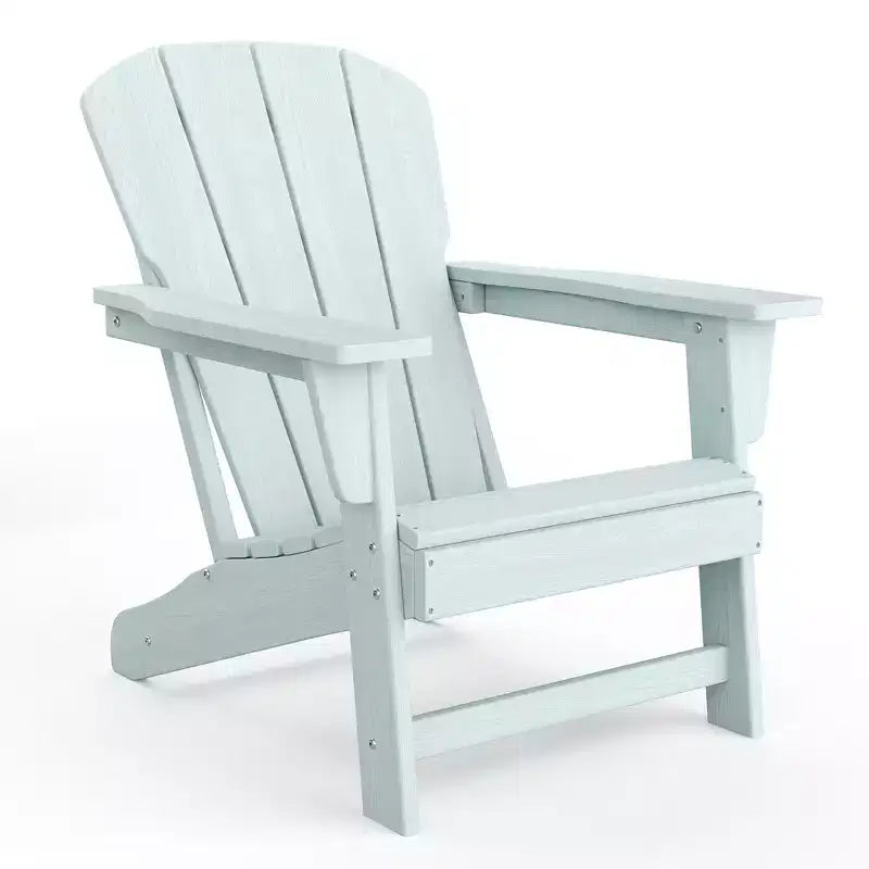 Oversize Modern Plastic Adirondack Chair, Ergonomic Weather Resistant Stackable Deck Chair for Outdoor Patio Backyard Garden Lawn Pool Deck Beach