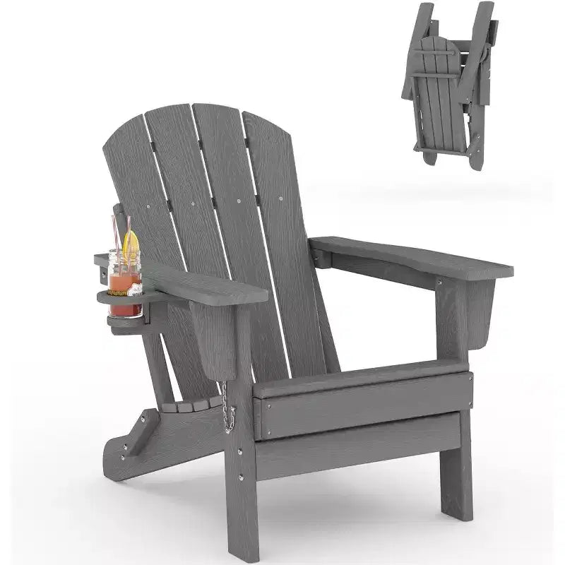 Folding Adirondack Chairs Patio Chairs Set Outdoor Adirondack Chair Weather Resistant Chair for Patio,Outside,Deck,Campfire Chairs