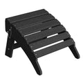 All-Weather Folding Adirondack Ottoman, HDPE Outdoor Footrest, Weather-Resistant Durable Easy Storage Compatible with Adirondack Chair