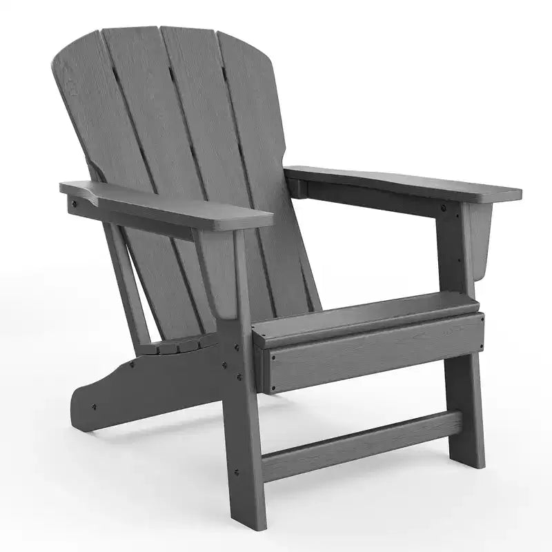 Modern Adirondack Chair, 380 LB Capacity, Oversize Ergonomic Deck Chair, Weather Resistant Stackable Patio Furniture for Backyard Garden Lawn Beach