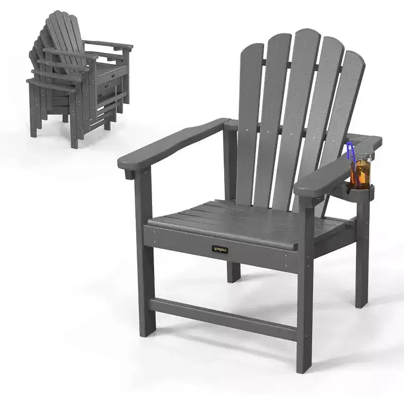 Karl Home 1PCS HDPE Patio Stackable Folding Adirondack Chair