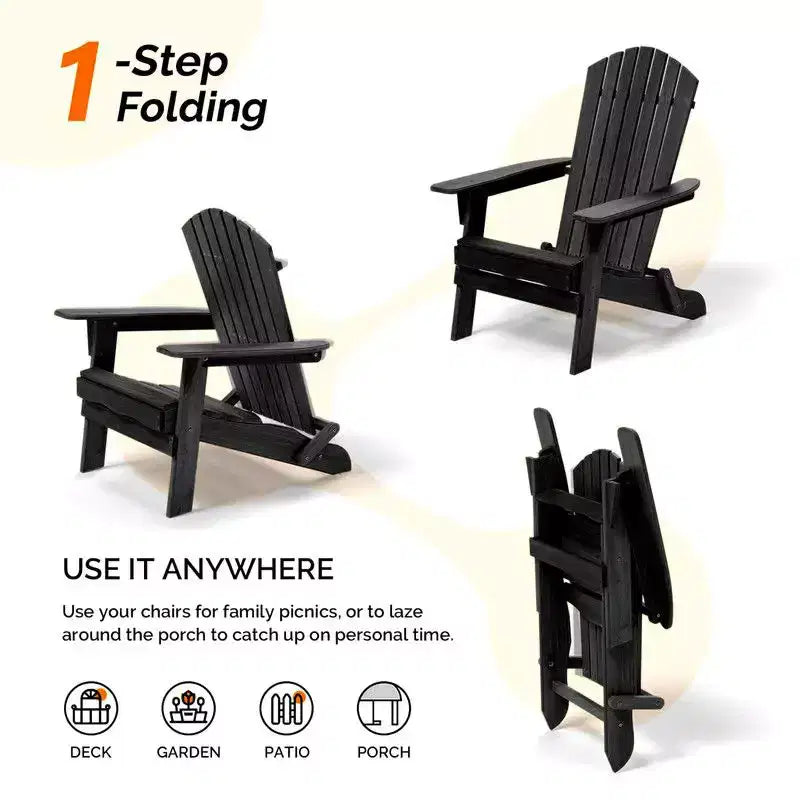 Karl Home Solid Wood Folding Adirondack Chair