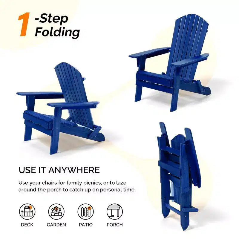 Karl Home Solid Wood Folding Adirondack Chair