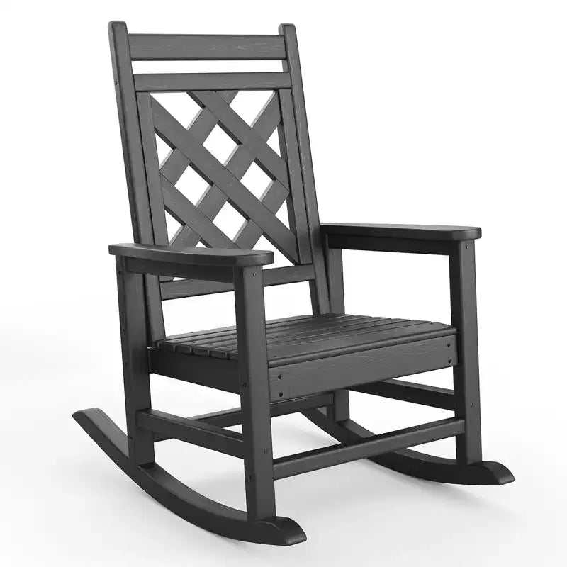 Outdoor Adirondack Rocking Chairs,All-Weather HDPE Adirondack Rocker Chair, Front Porch Rocker Chairs for Patio Lawn Porch Deck
