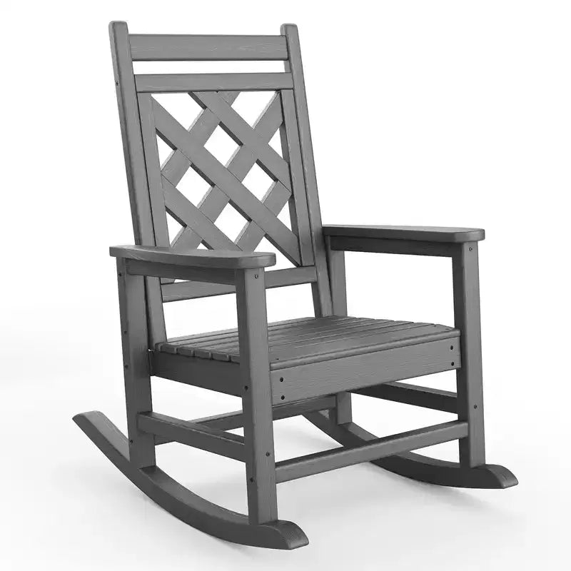 Outdoor Adirondack Rocking Chairs,All-Weather HDPE Adirondack Rocker Chair, Front Porch Rocker Chairs for Patio Lawn Porch Deck