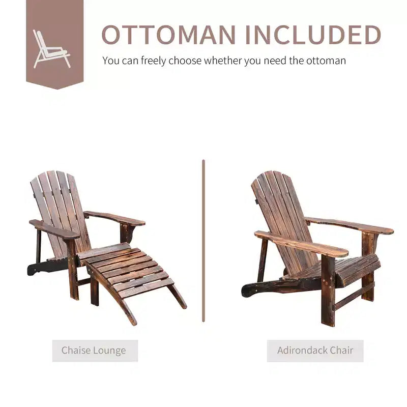 Double Wooden Adirondack Chair, Outdoor Loveseat with High Backrest, Smooth Armrest