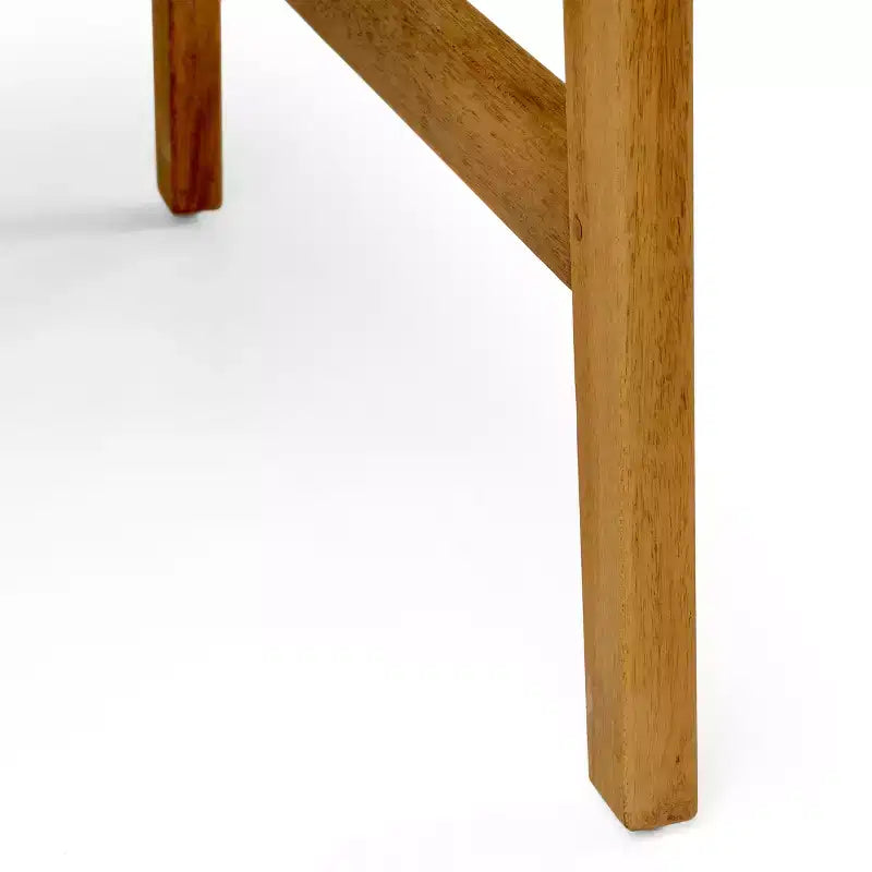 Outdoor Weather Resistant Acacia Wood Adirondack Dining Chairs (Set of 2), Natural Finish