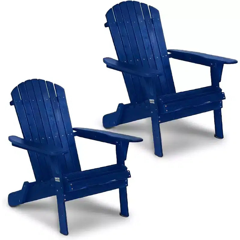 VINGLI Folding Adirondack Chairs , Wood Adirondack Chair for Outdoor, Foldable Fire Pit Chairs for Patio, BBQ, Porch, Yard, Pool, Black
