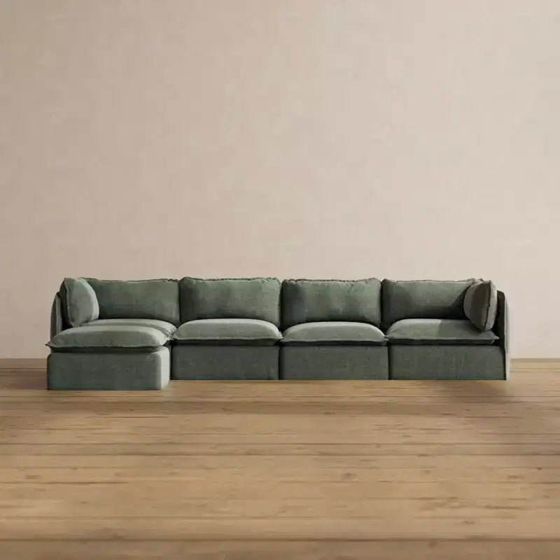 Anabei Modular Washable 4-Seater Sofa Sectional | Deluxe+ Seat & Cloud Pillow