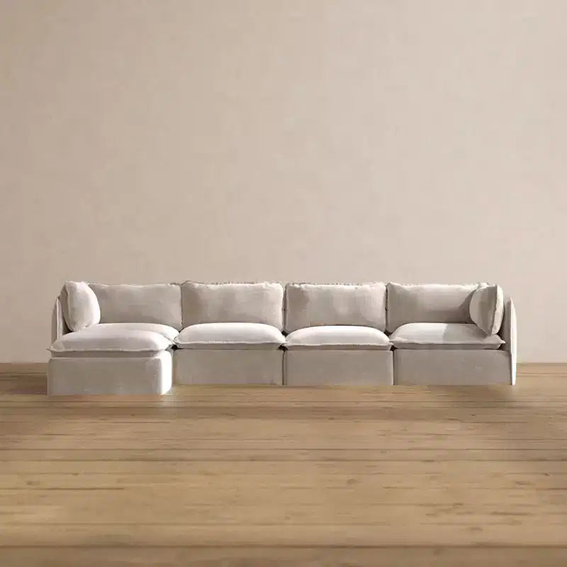 Anabei Modular Washable 4-Seater Sofa Sectional | Deluxe+ Seat & Cloud Pillow
