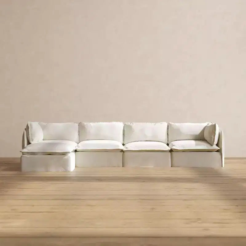 Anabei Modular Washable 4-Seater Sofa Sectional | Deluxe+ Seat & Cloud Pillow