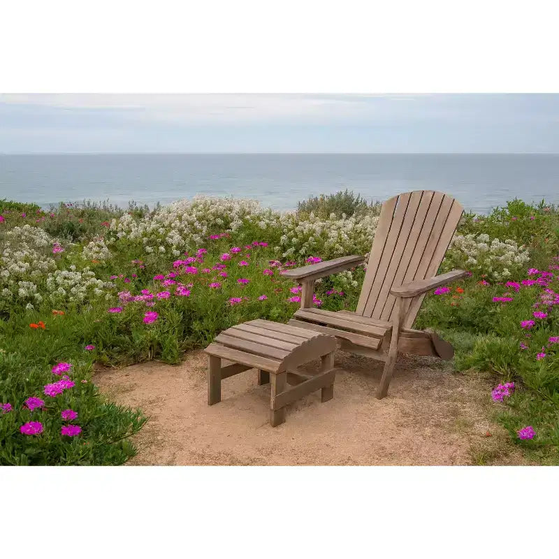 Folding Large Size Adirondack Chair Pine Wood