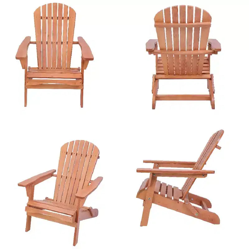 Folding Large Size Adirondack Chair Pine Wood